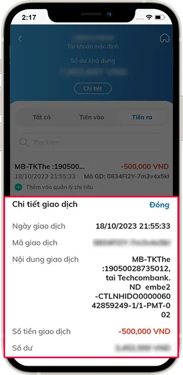 Bước 4 : Lấy hóa đơn đầy đủ chi tiết